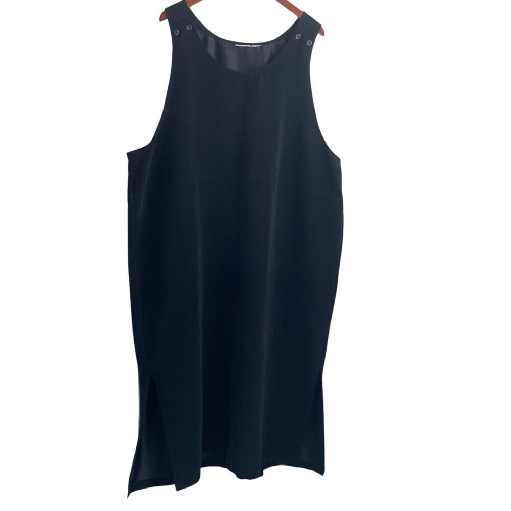 Vintage Sun River Clothing Womens Jumper Dress 3X‎ Black Shift Dress Retro 90s
